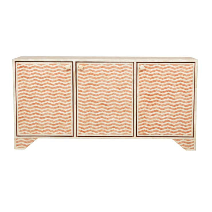 Bone Inlay Buffet : Zig Zag: Orange