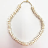 Carved Camel Bone Necklace : White