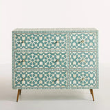 Bone Inlay 6 Drawer Chest : Zelliges : Turquoise