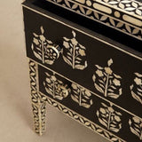 Bone Inlay Large Bedside Table : Art Deco