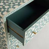 Bone Inlay 6 Drawer Chest : Zelliges : Turquoise