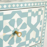 Bone Inlay 6 Drawer Chest : Zelliges : Turquoise
