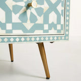 Bone Inlay 6 Drawer Chest : Zelliges : Turquoise
