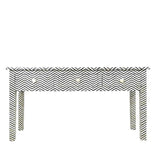 Bone Inlay Console : Zig Zag : Black