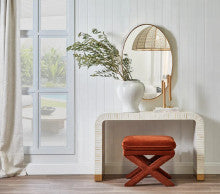 Bone Inlay Console : Stripe : Ivory