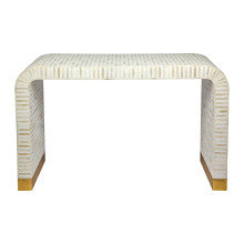 Bone Inlay Console : Stripe : Ivory