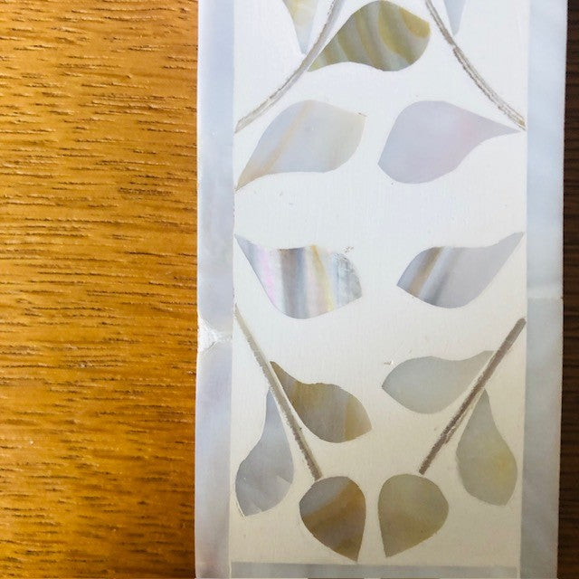 Imperfect Mother of Pearl Small Cross : Floral : White