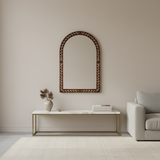 Mother of Pearl Inlay Timber Mirror : Floral