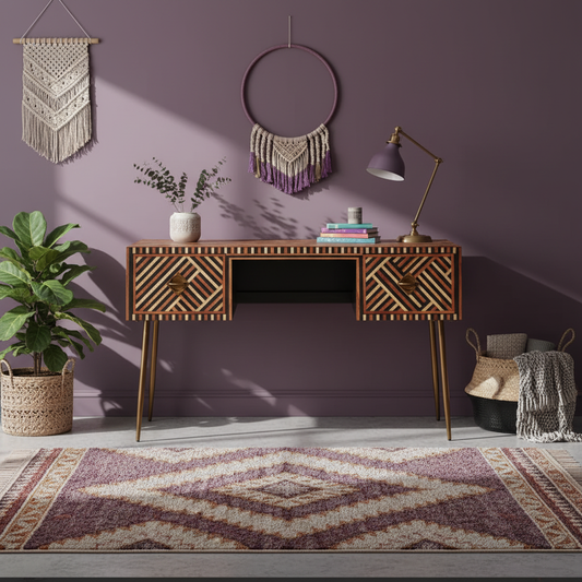 Timber & Bone Inlay Desk : Criss Cross