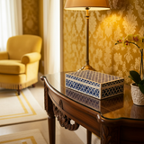 Bone Inlay Large Box : Moroccan : Blue