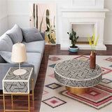 Bone Inlay Geo Inlay Coffee Table in Black