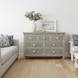 Bone Inlay 7 Drawer Chest : Starburst : Black