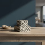 Bone Inlay Small Box : Moroccan : Grey