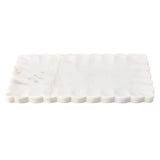 Marble Rectangular Plate : Camelia : White