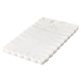 Marble Rectangular Plate : Camelia : White