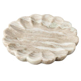 Marble-patterned stone dish on a white background