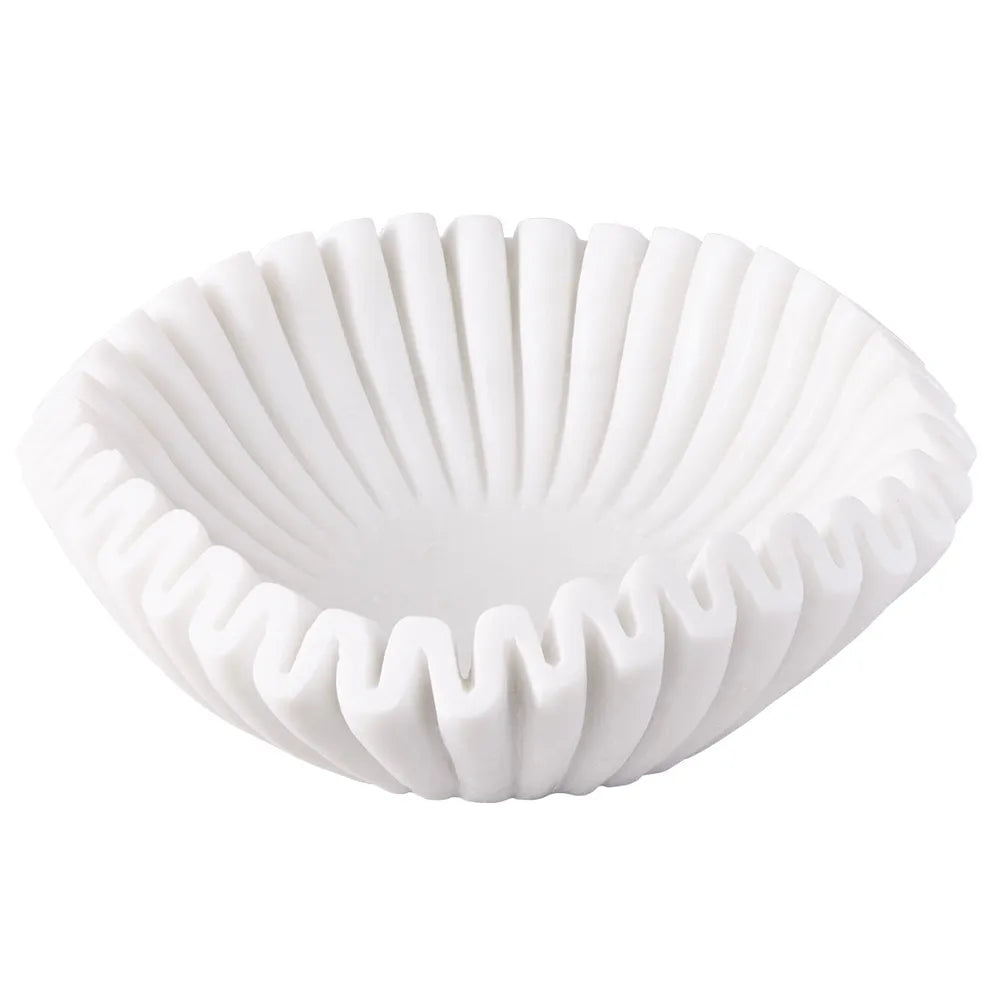 Marble Bowl : Rosette : White