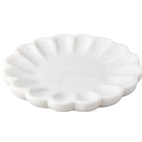 Marble Plate : Camellia : White