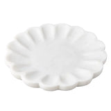 Marble Plate : Camellia : White