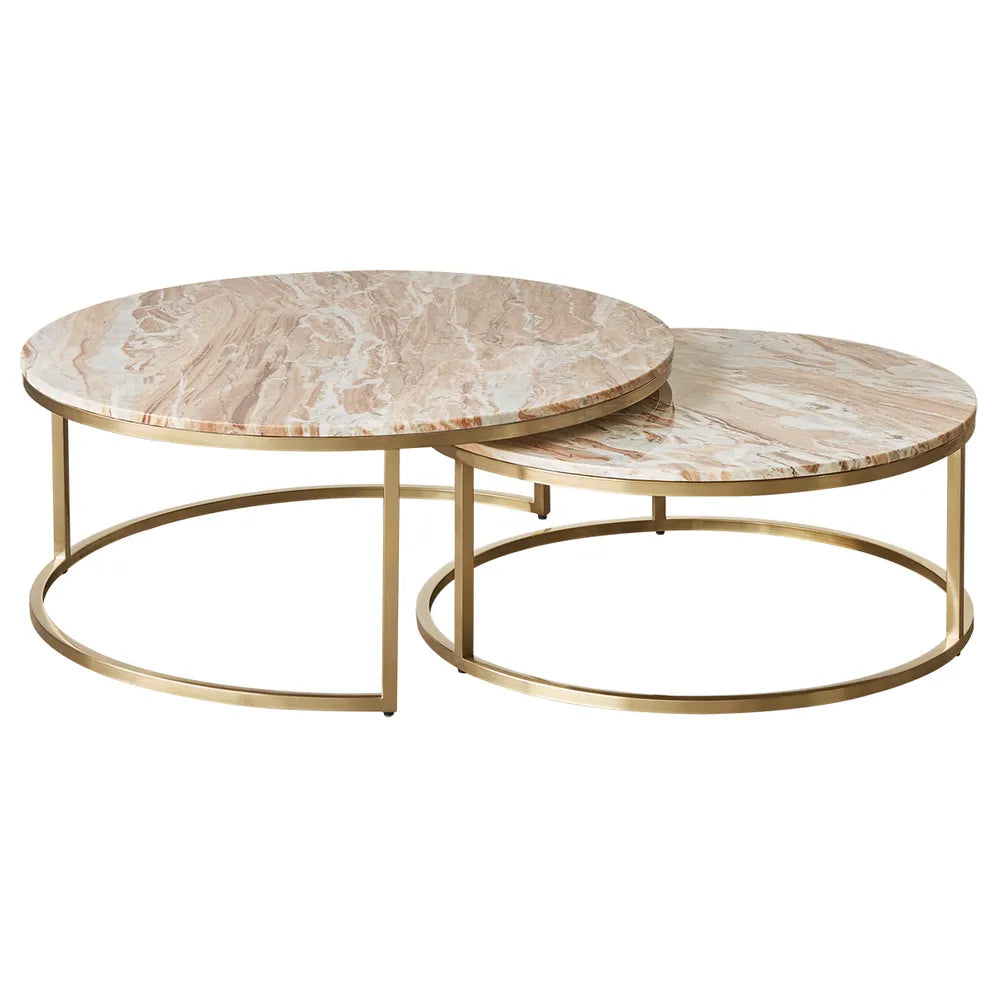 Marble Nesting Coffee Tables : Rose