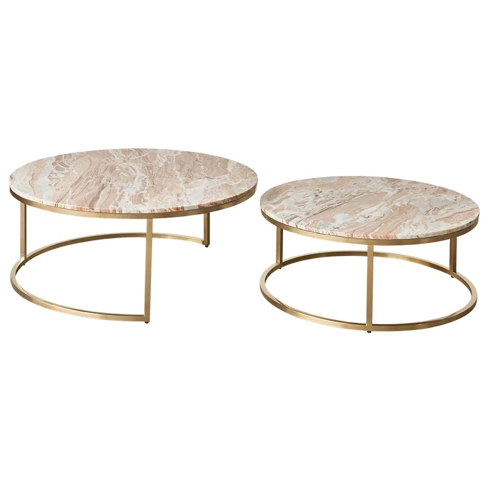 Marble Nesting Coffee Tables : Rose