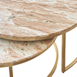 Marble Nesting Coffee Tables : Rose