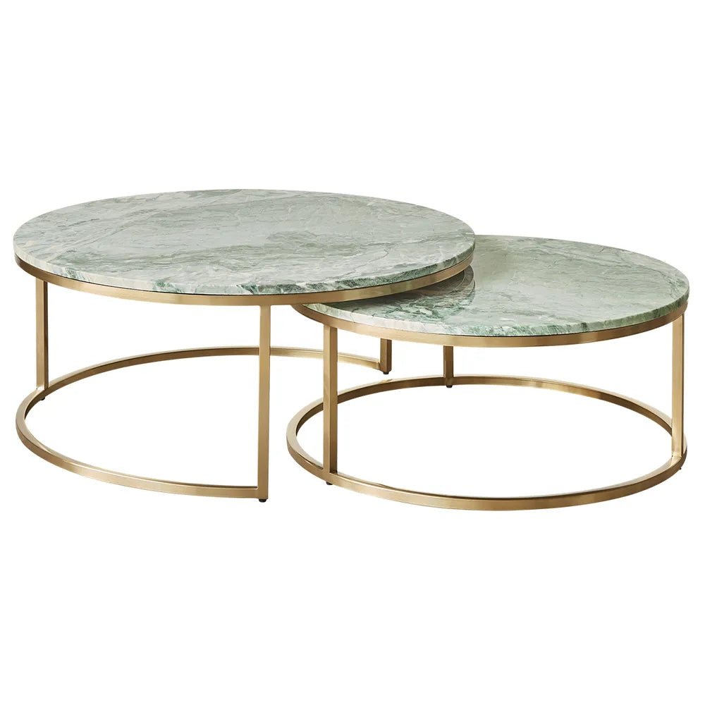 Marble Nesting Coffee Tables : Green