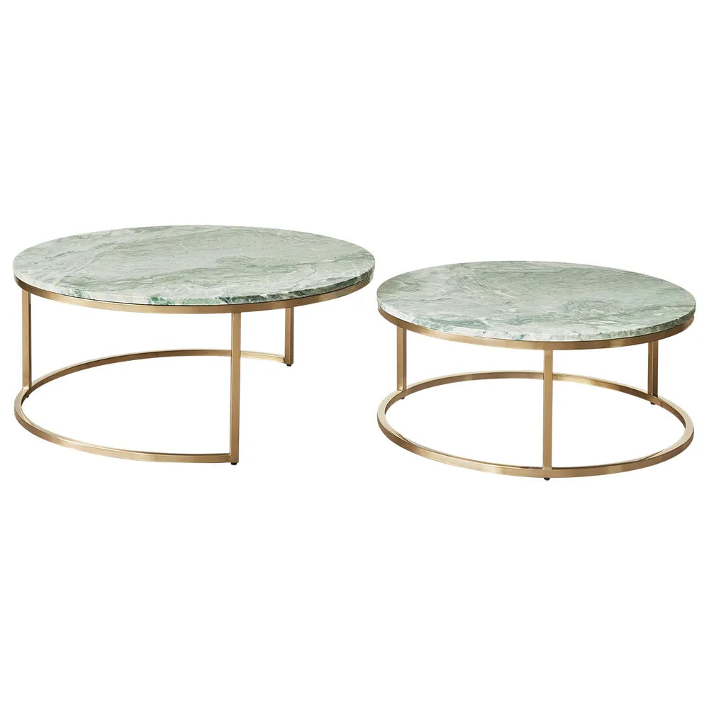 Marble Nesting Coffee Tables : Green