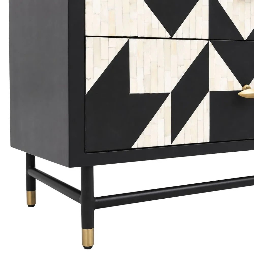 Bone Inlay 3 Drawer Chest : Arrows