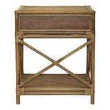 Hamptons Rattan Bedside Table