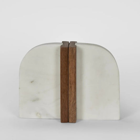 Marble Bookend with Timber