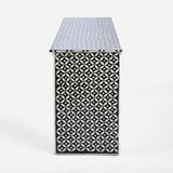 Bone Inlay Console with Ledge : Starburst : Black