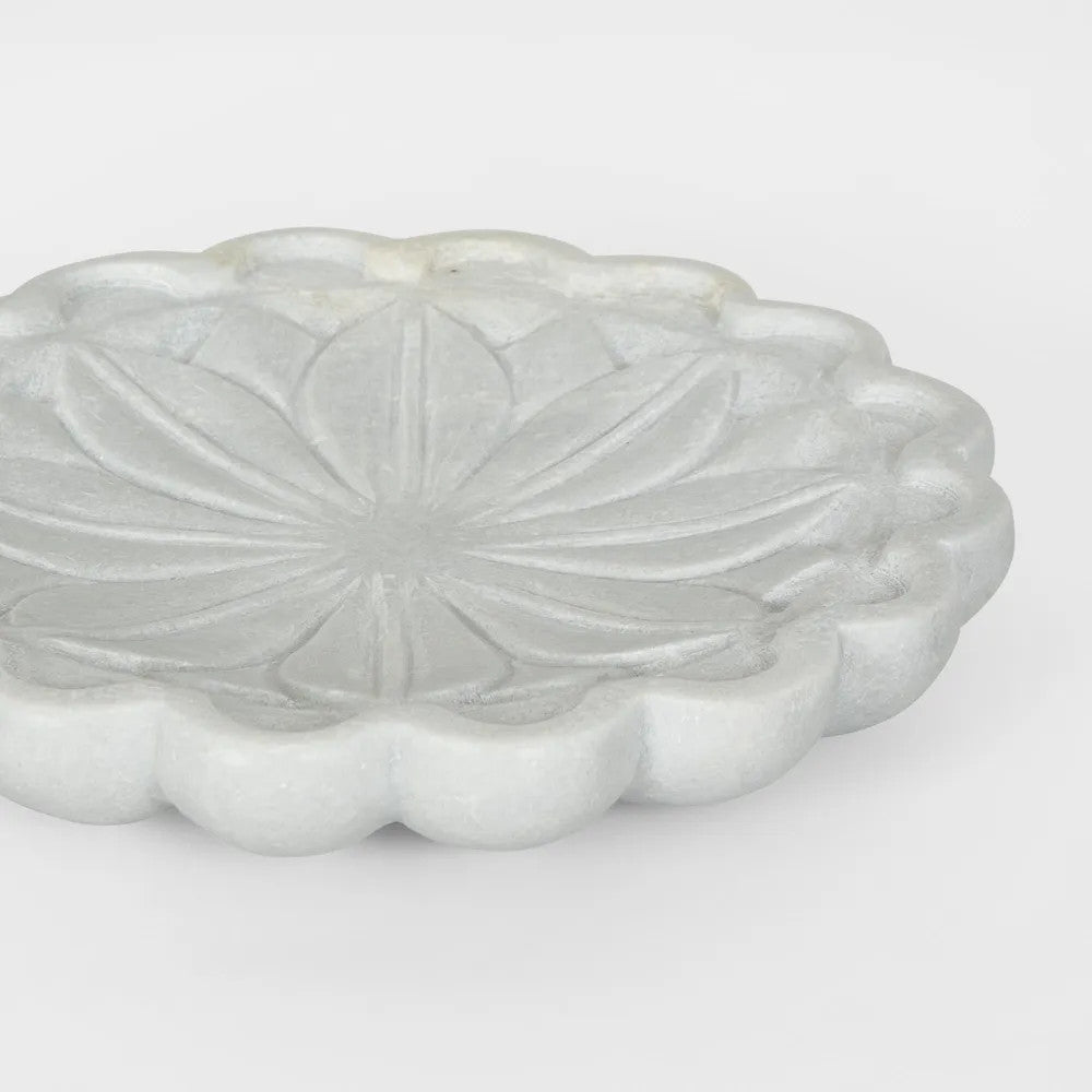 Marble Bowl : Gerbera : White