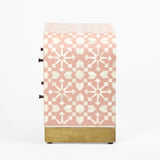 Bone Inlay 2 Drawer Waterfall Bedside : Zelliges : Peach