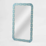 Bone Inlay Mirror : Zelliges : Blue