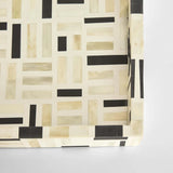 Bone Inlay Rectangular Tray : Interlock : Black & White