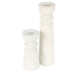 Marble Candlestick : Milana : White