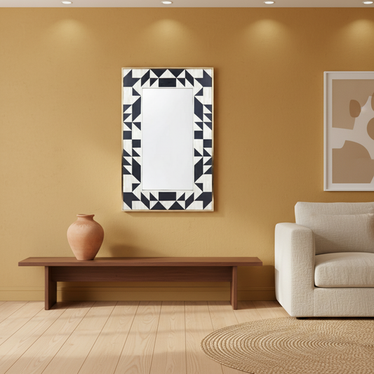 Bone Inlay Arrows Wall Mirror