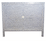 Bone or Mother of Pearl Inlay Square Bedhead