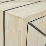 Bone Inlay Bedside Table : Abstract : White