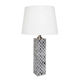 Bone Inlay Table Lamp : Moroccan : Grey
