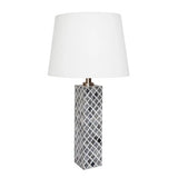 Bone Inlay Table Lamp : Moroccan : Grey