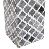 Bone Inlay Table Lamp : Moroccan : Grey