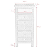 Bone Inlay Tallboy : Starburst : Grey