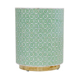 Mother of Pearl Inlay Side Table : Lady's Bedstraw : Jade Green