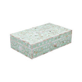 Mother of Pearl Inlay Large Box : Floral : Mint