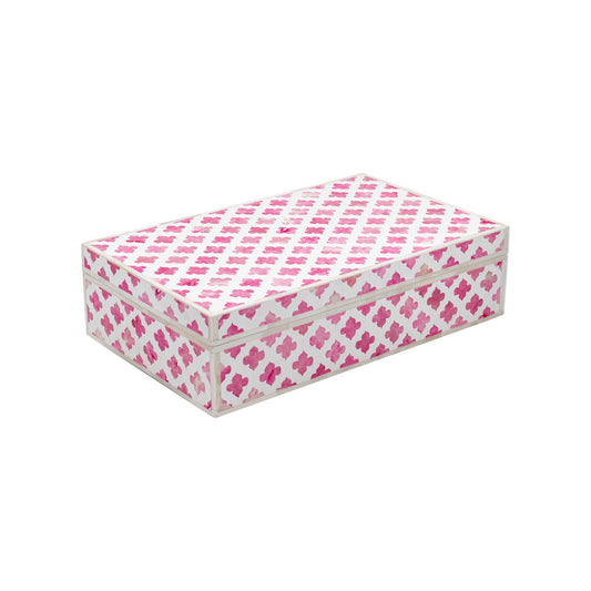 Bone Inlay Large Box : Moroccan : Pink