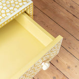 Bone Inlay Bedside Table : Web : Mustard