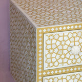 Bone Inlay Bedside Table : Web : Mustard