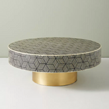 Bone Inlay Geo Inlay Coffee Table in Black